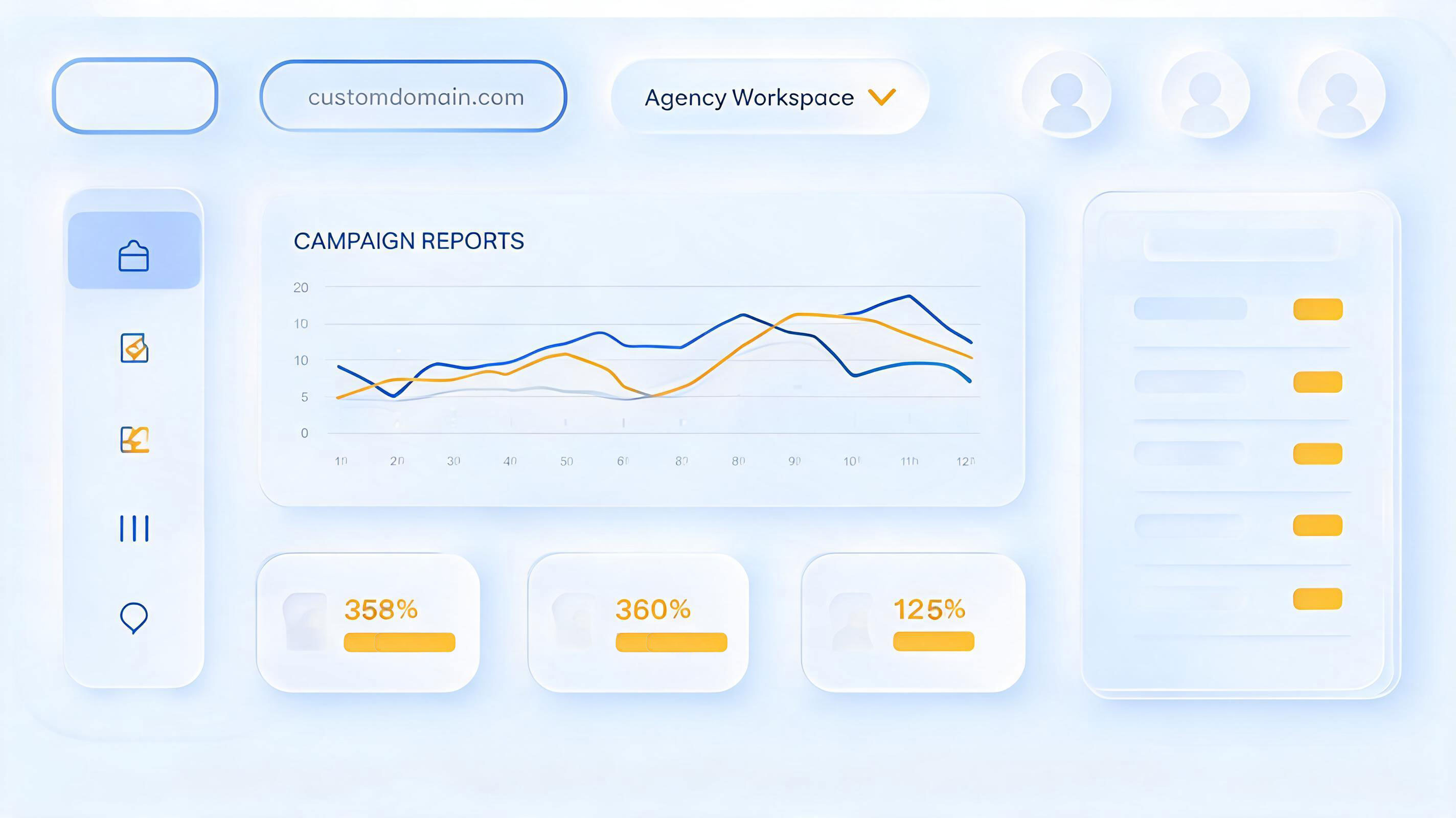 Whitelabel cold email platform dashboard